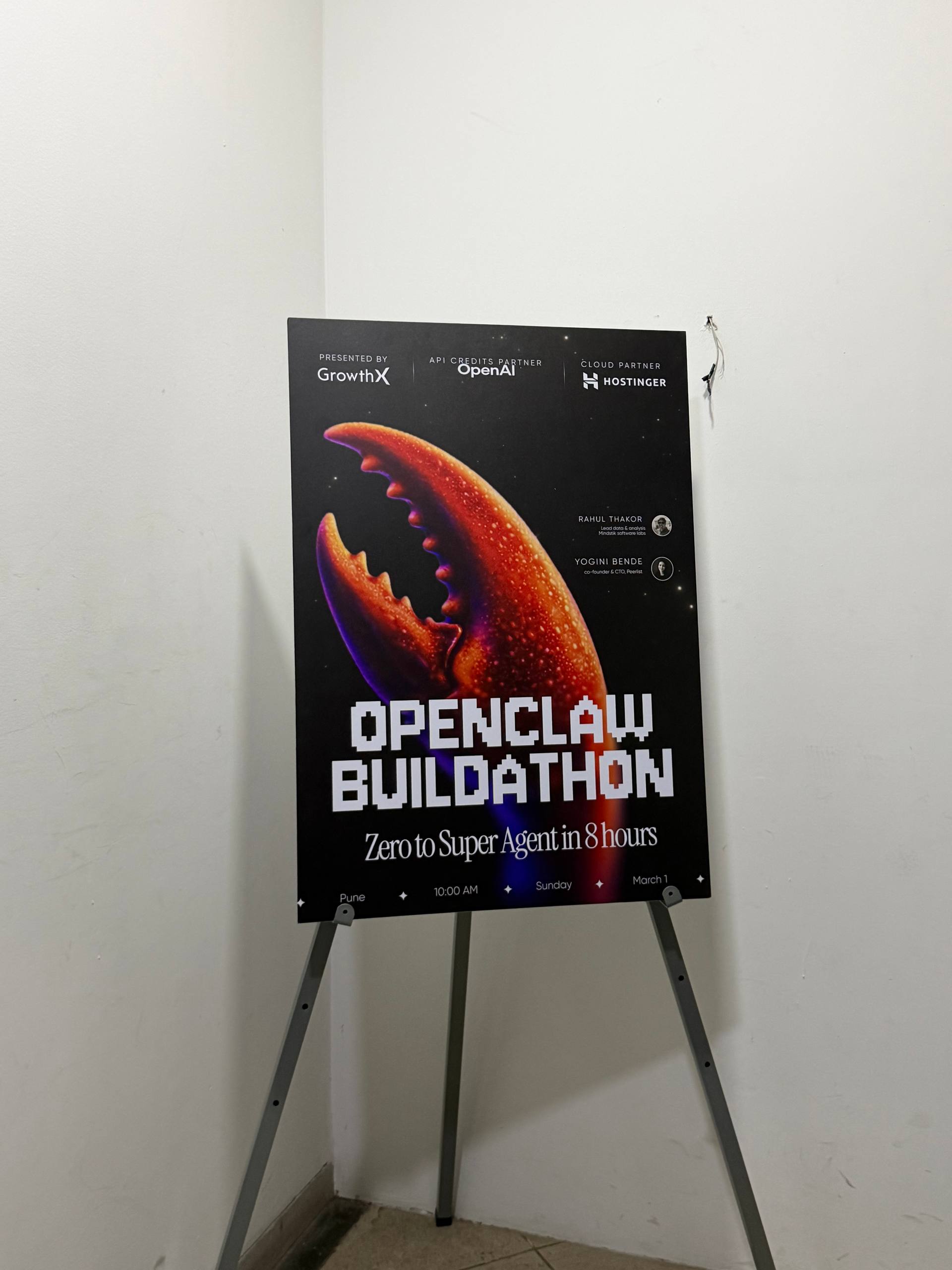OpenClaw Buildathon - Zero to Super Agent in 8 Hours